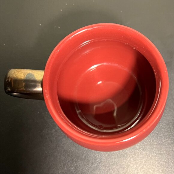 THRESHOLD Letter "L" Initial Monogram Rounded Maroon Stoneware Mug - Picture 12 of 14